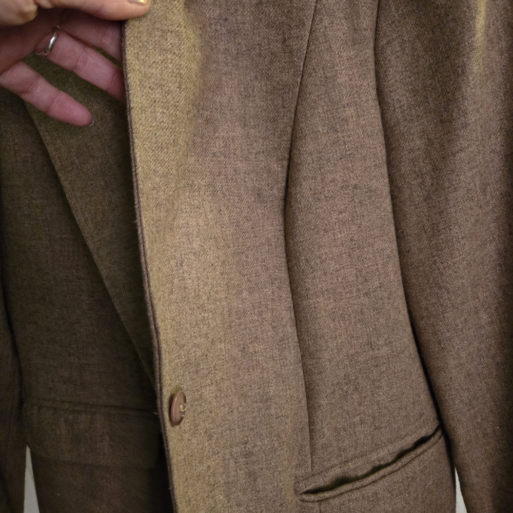 Vintage SEARS, The Fashion Pace Women's Brown Wool Blazer - Picture 6 of 8